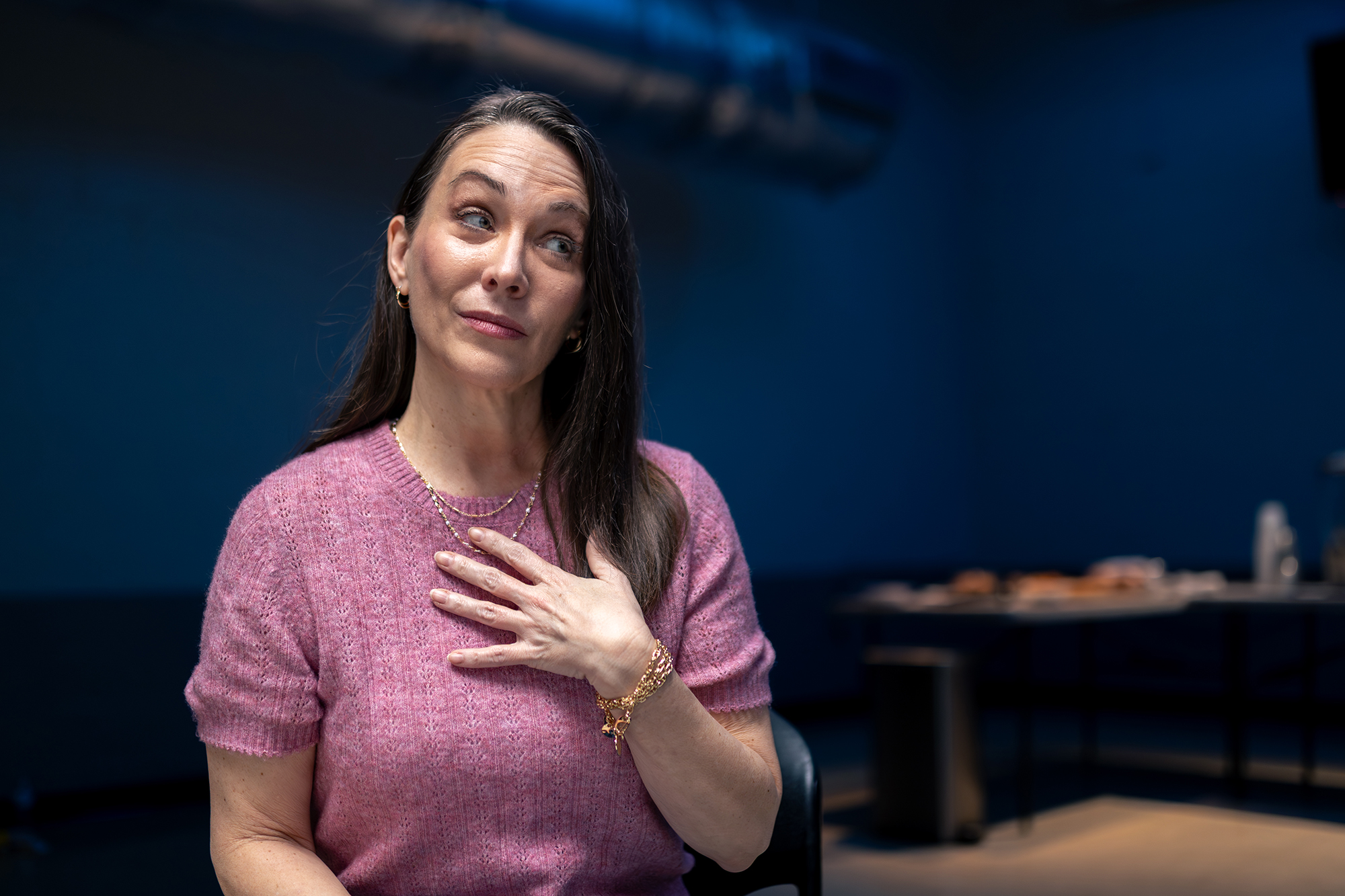 Business owner sharing their marketing story